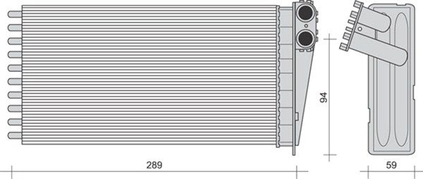 MAGNETI MARELLI Теплообменник, отопление салона 350218273000